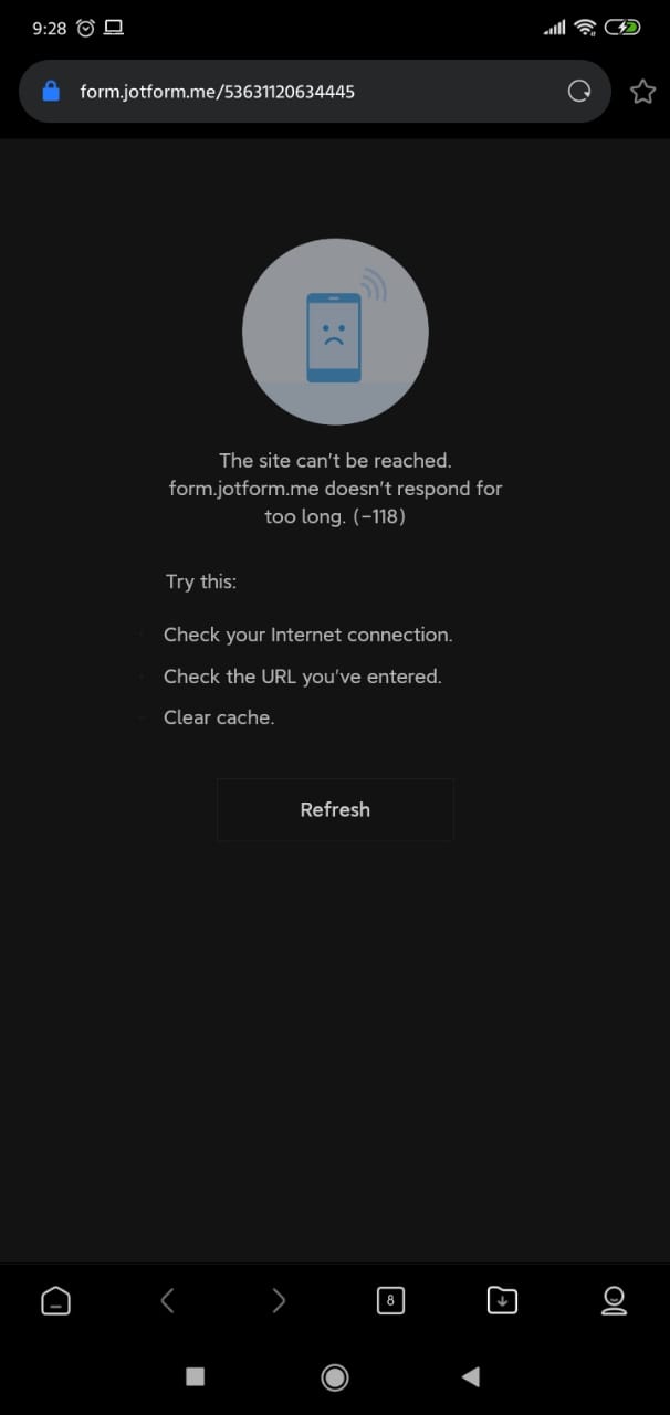 Why cant I access my jotform link?